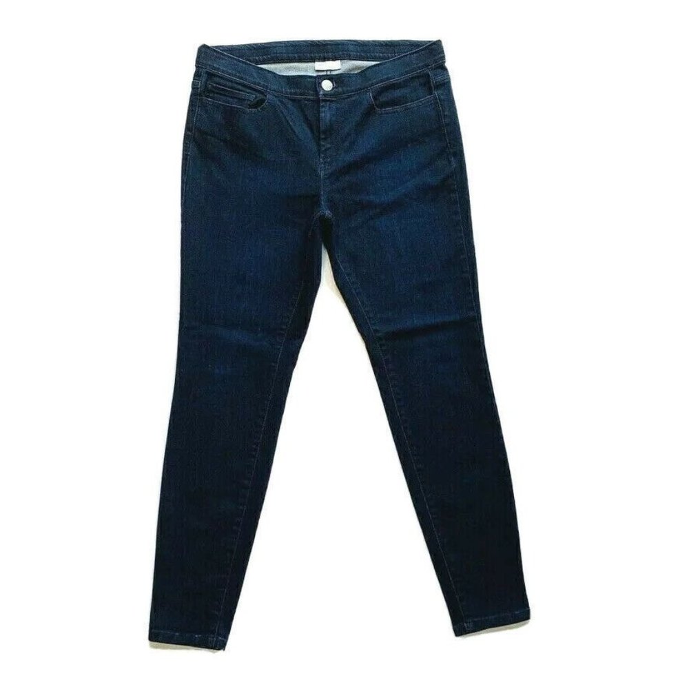 J. Jill Leggings Jeans Womens 10 (32x28) Skinny Stretch Dark Blue Denim NEW‎